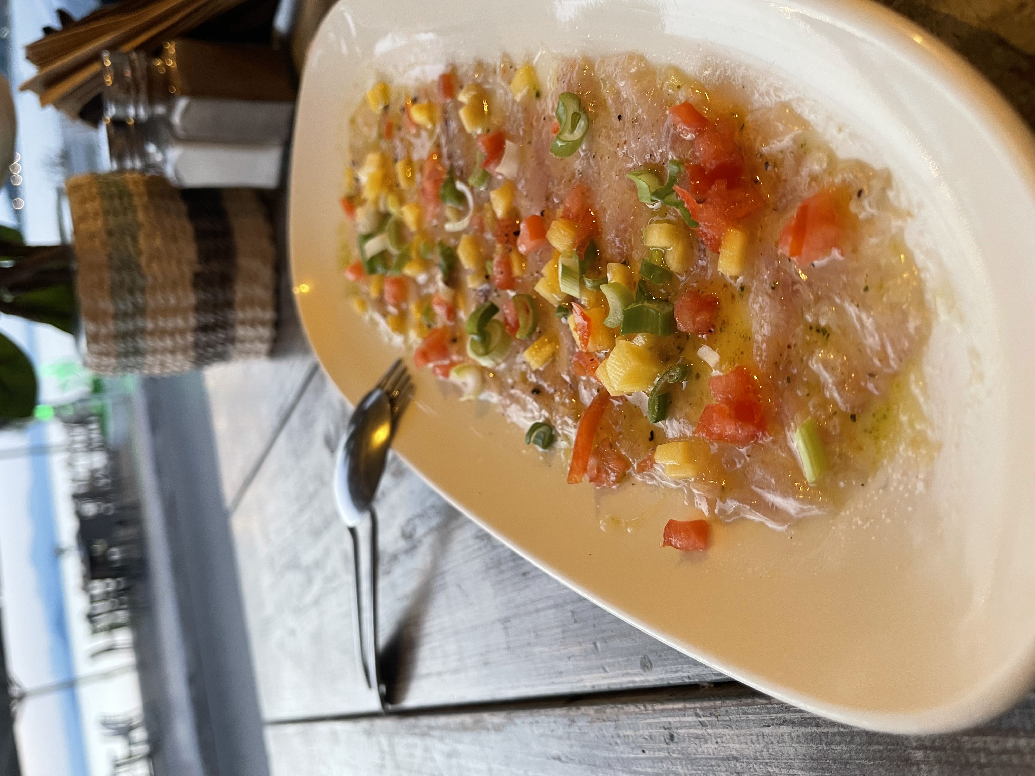 Fish carpaccio at Anthos
