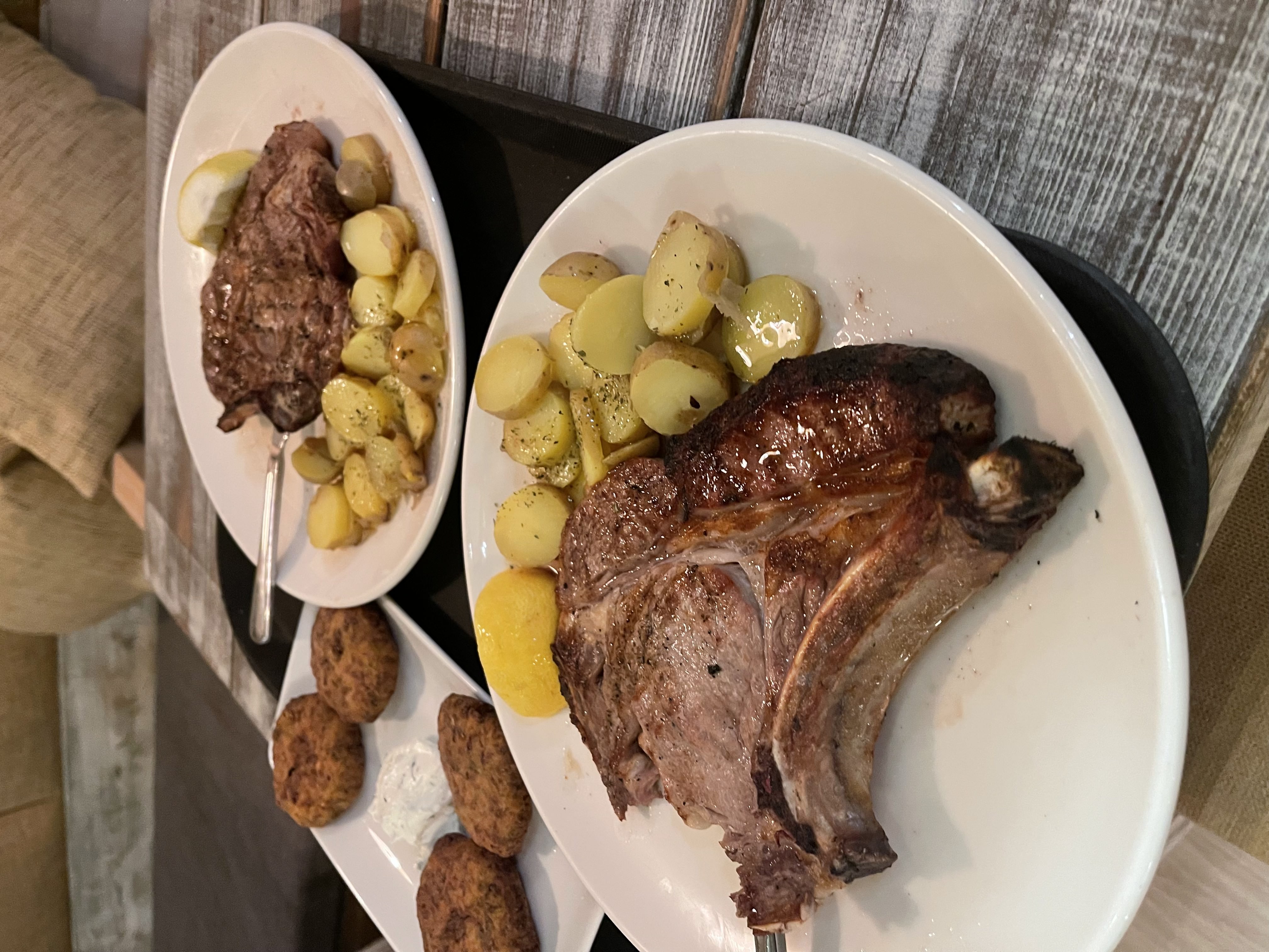 Lamb and potatoes at Anthos